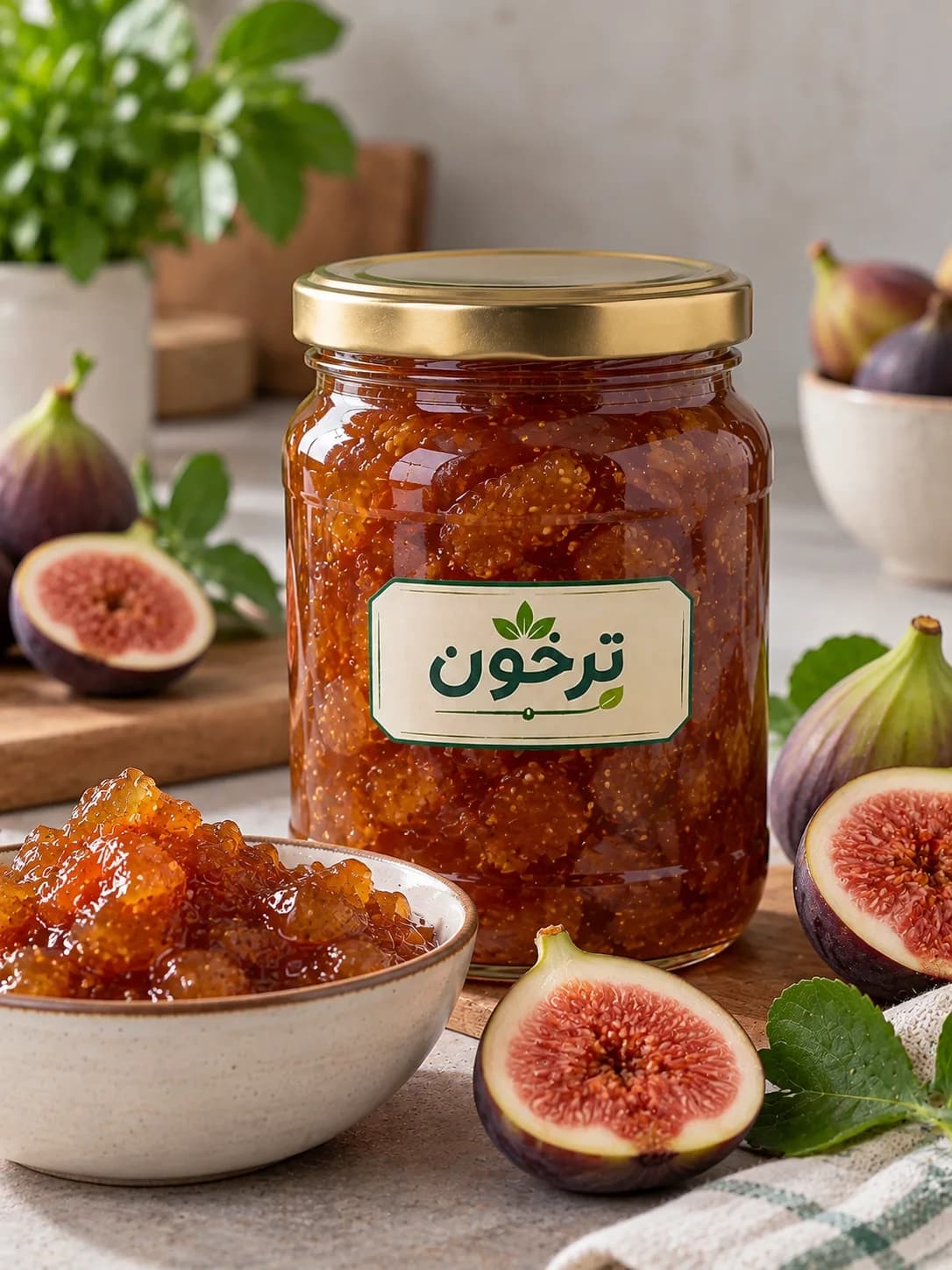 خرید مربای انجیر خانگی ترخون | تهیه‌شده از انجیر تازه و مرغوب