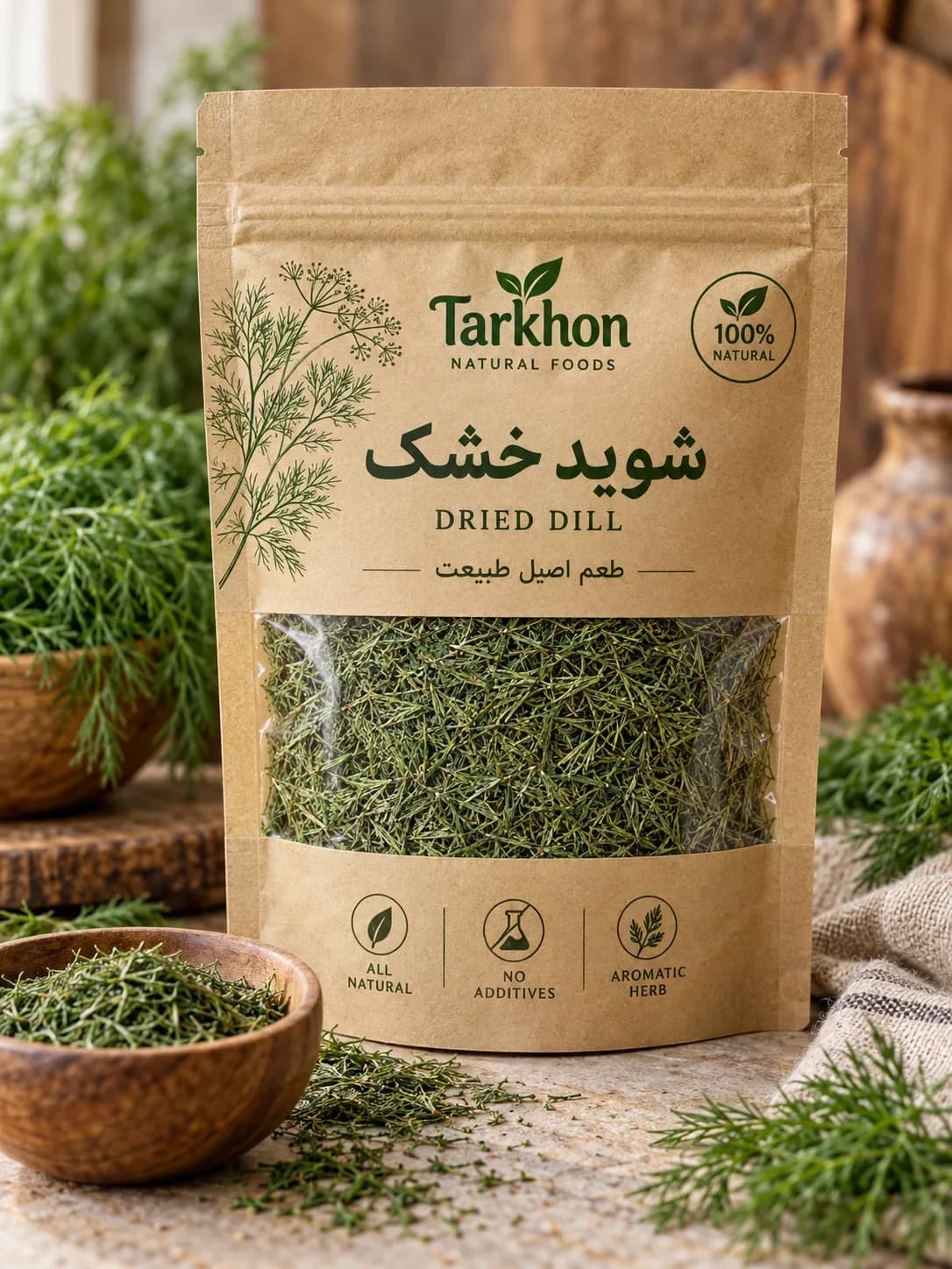 خرید شوید خشک ترخون | طبیعی، خوش‌عطر و مرغوب، مناسب انواع پلو و غذاهای ایرانی