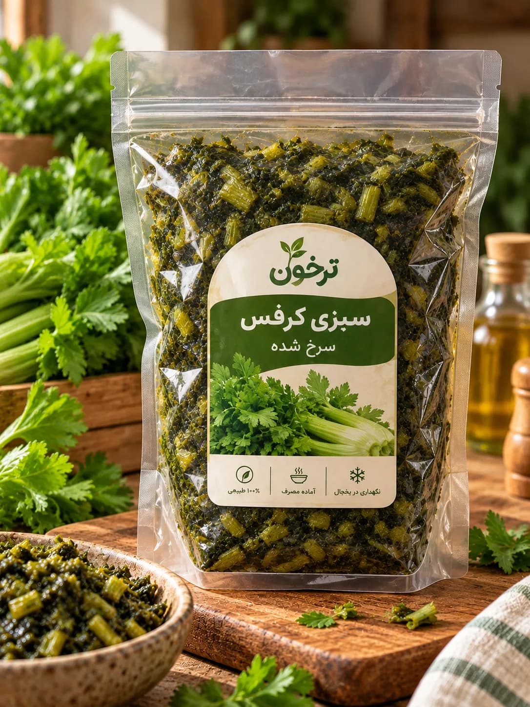 خرید کرفس سرخ شده ترخون | تازه، خوش‌عطر و آماده مصرف