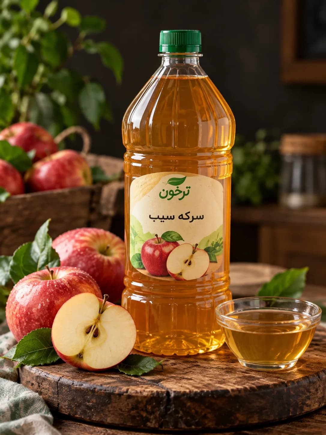 خرید سرکه سیب طبیعی ترخون | خالص، خوش‌طعم و تهیه‌شده از سیب تازه و مرغوب
