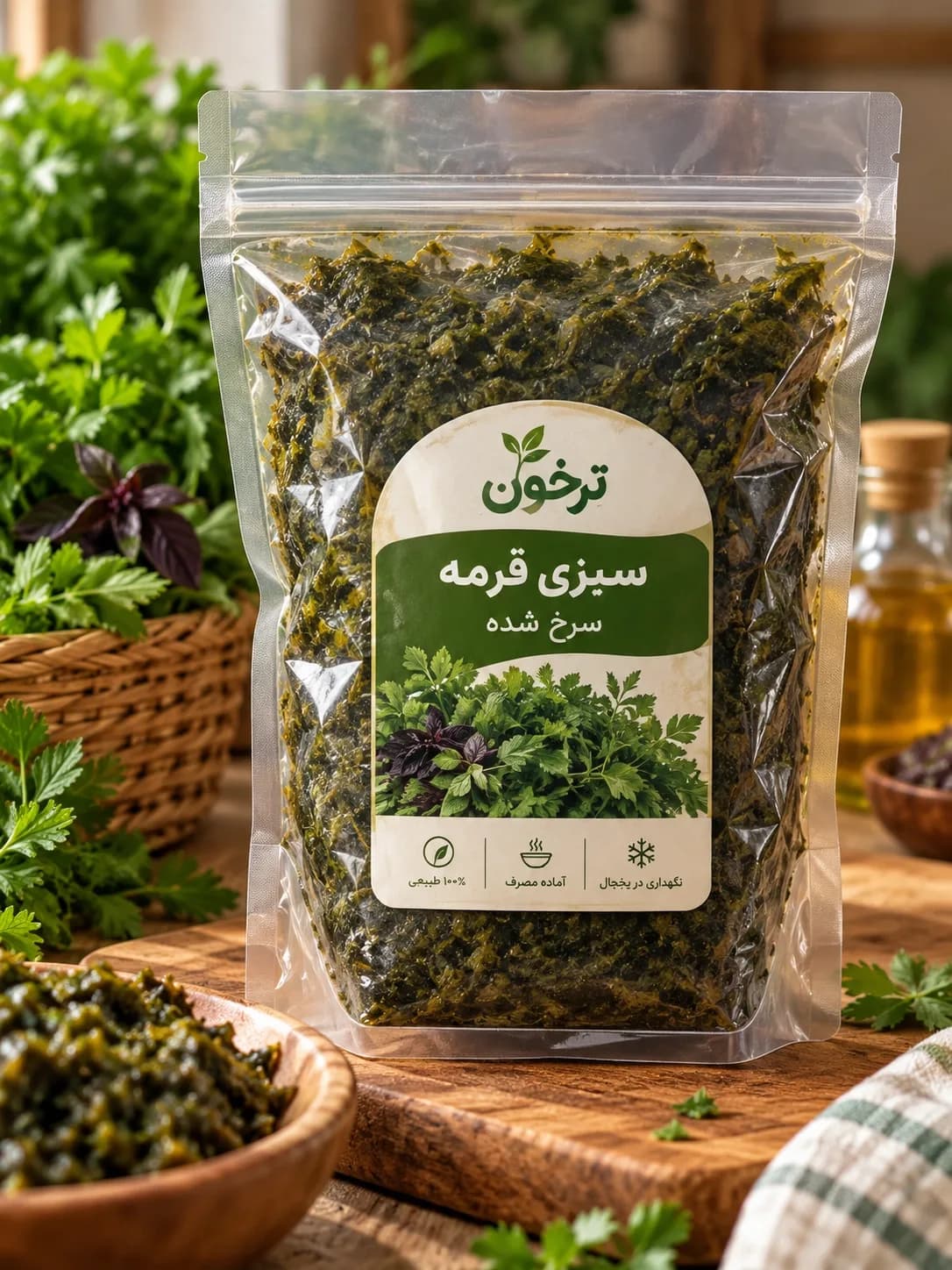 خرید سبزی قورمه سرخشده ترخون | تازه، معطر و آماده پخت قورمهسبزی خانگی
