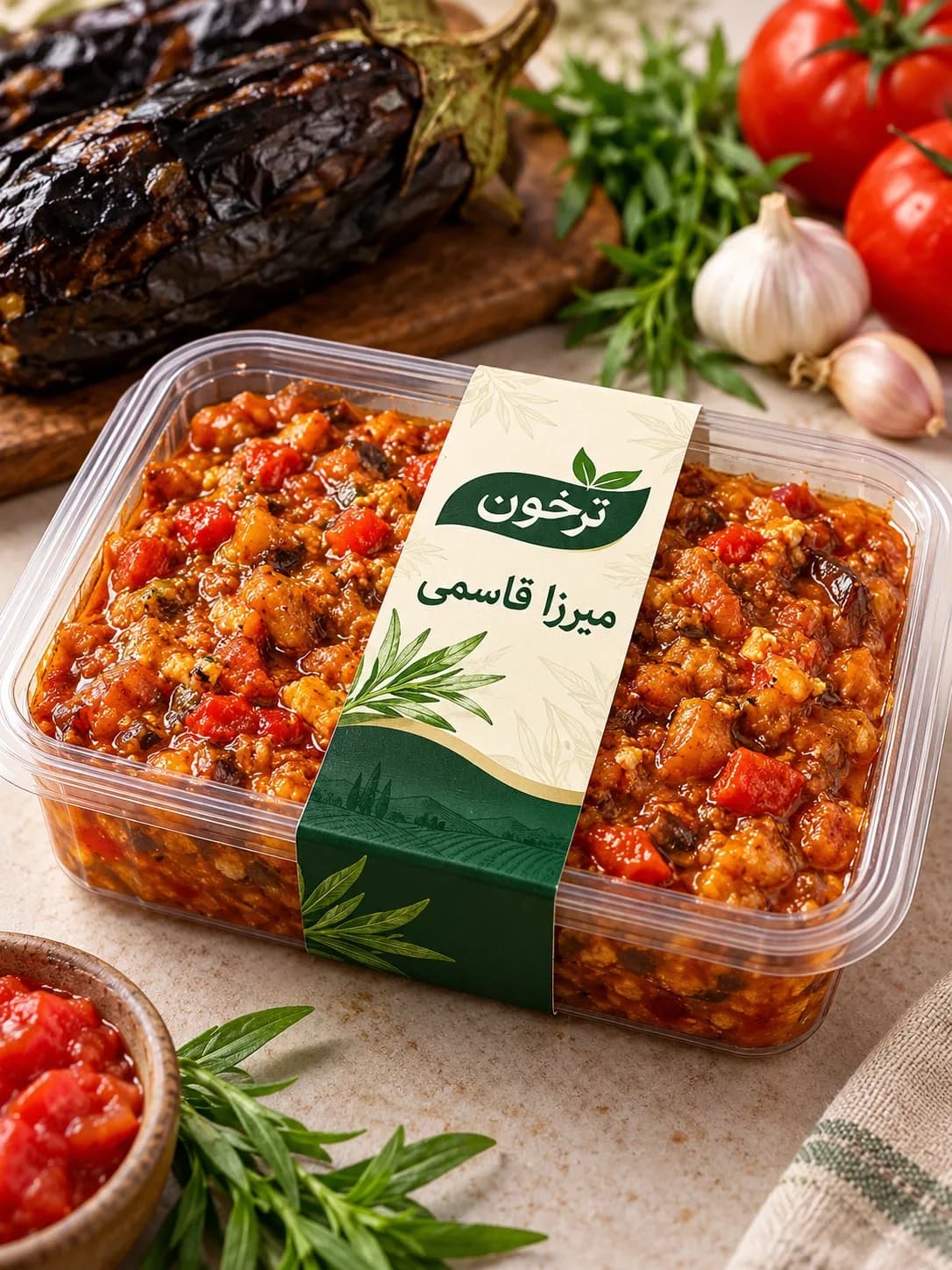 خرید میرزا قاسمی خانگی ترخون | خوشطعم، معطر و آماده مصرف با طعم اصیل گیلانی
