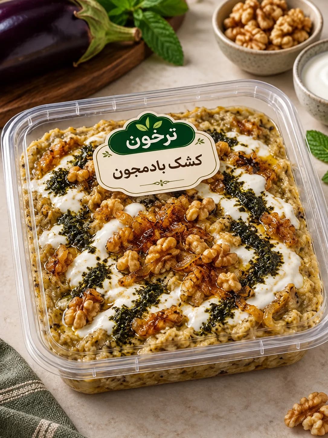 خرید کشک بادمجان خانگی ترخون | خوشطعم، معطر و آماده مصرف با طعمی اصیل و سنتی