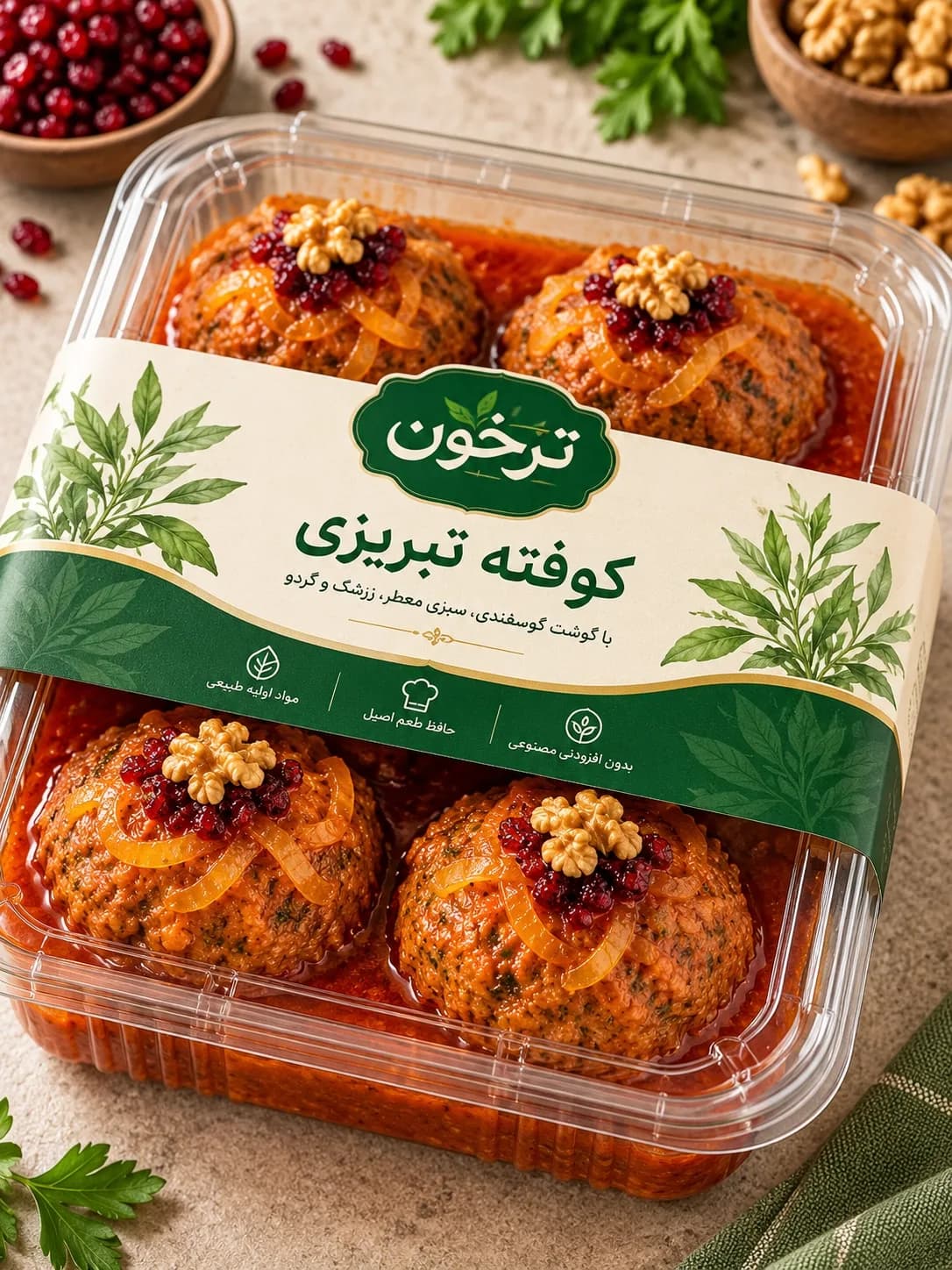 خرید کوفته تبریزی خانگی ترخون | خوشطعم، معطر و آماده پخت با دستور اصیل سنتی